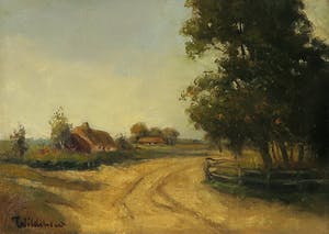 Roelof Wildeboer - Olieverf op doek, Hollands landschap - Ingelijst kopen? Bied vanaf 50!