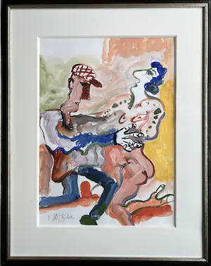 Anton Martineau - Dansend paar - Ingelijst kopen? Bied vanaf 250!