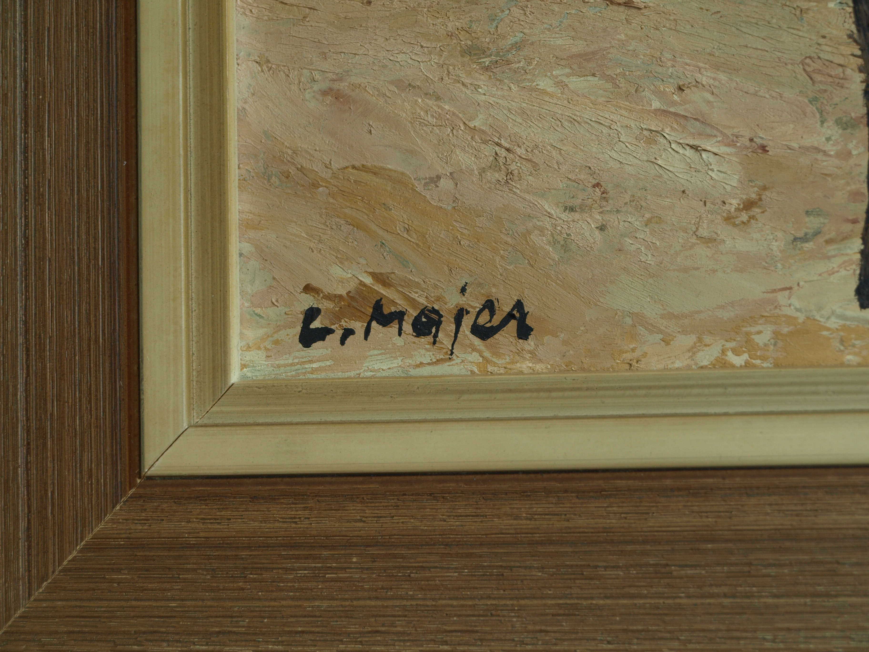 Luděk Majer - Olieverf op paneel, Winterlandschap 3 – gesigneerd & ingelijst – ca 1989 kopen? Bied vanaf 1!