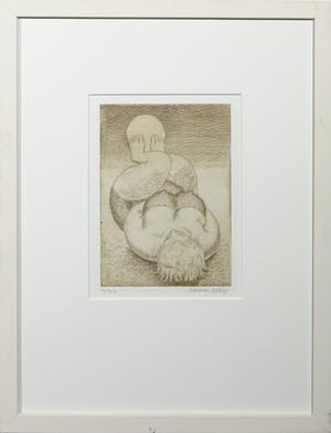 Herman Gordijn - Ets, Z.T. Liggende vrouw - Ingelijst kopen? Bied vanaf 100!