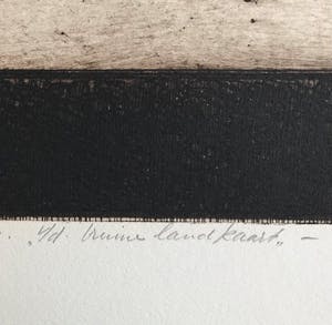 Peter Oosterbos - v/d bruine landkaart - oplage 6/25 - handgesigneerd - 1977 kopen? Bied vanaf 42!