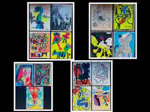 Karel Appel - Complete Bibliotheque de Cobra , 15 boekjes + box - 1950 vendu pour 695€ !