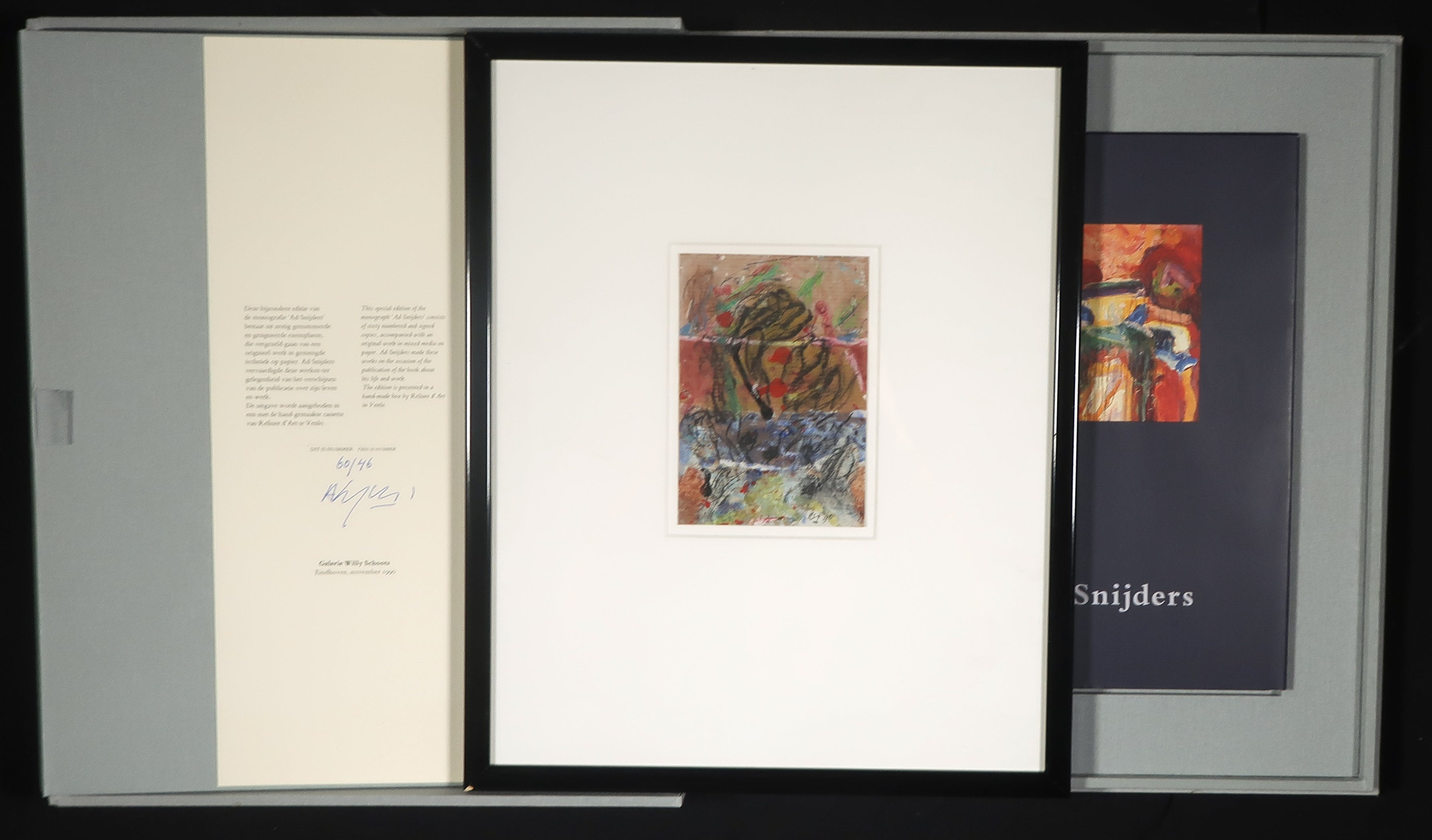 Ad Snijders - Bijzondere uitgave: Monografie + origineel werk in gemengde techniek verkocht voor € 40!