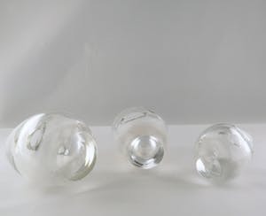 Floris Meydam - Glas, Drie blankglazen vaasjes voor Glasfabriek Leerdam kopen? Bied vanaf 1!