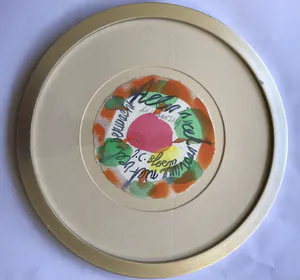 Jurjen de Haan - aquarel - 1e zin gedicht J.C. Bloem - rond in ronde lijst kopen? Bied vanaf 80!