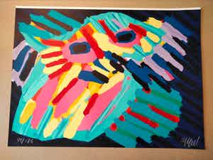 Karel Appel - big head coming down verkocht voor € 525!