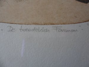 Leentje Linders - Ets, Titel, "De tweedekker Tasman". kopen? Bied vanaf 20!