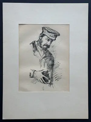 Hermann Struck - Bettelnder Jude aus Bialystok, Original-Lithographie 1918 Catalogue Rusel 612 L kopen? Bied vanaf 80!