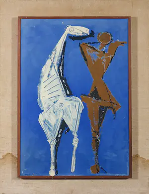 Marino Marini - Litho, Paard en acrobaat - Ingelijst kaufen? Bieten Sie von 1!