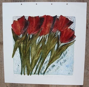 Willemien Holterman - Kleuren ets: geloof me, ook nu wordt het weer lente - 2000 kopen? Bied vanaf 45!