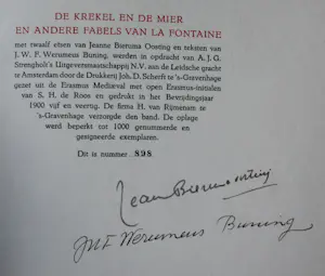 Jeanne Bieruma Oosting - 12 etsen in boek "fabels van la fontaine" (gesigneerd) kaufen? Bieten Sie von 399!