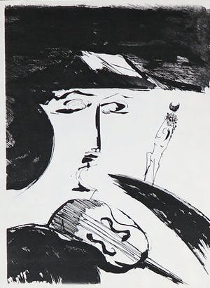 Joe Wols - Lot van 5 zwart/wit figuren kopen? Bied vanaf 1!