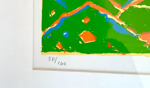 Milou Honig - Nederland in abstractie, hand gesigneerd en ingelijst met passe-partout kopen? Bied vanaf 45!