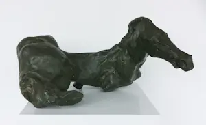 Ruudt Wackers - Beeld van papier maché, Paard kopen? Bied vanaf 200!