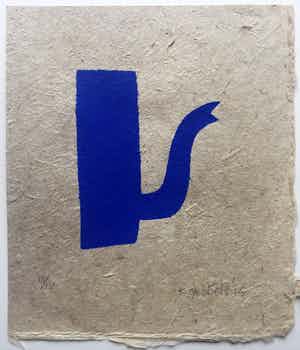 Klaas Gubbels - sjabloondruk 'Blauwe kan' - 2016 - oplage III/IV verkocht voor € 250!