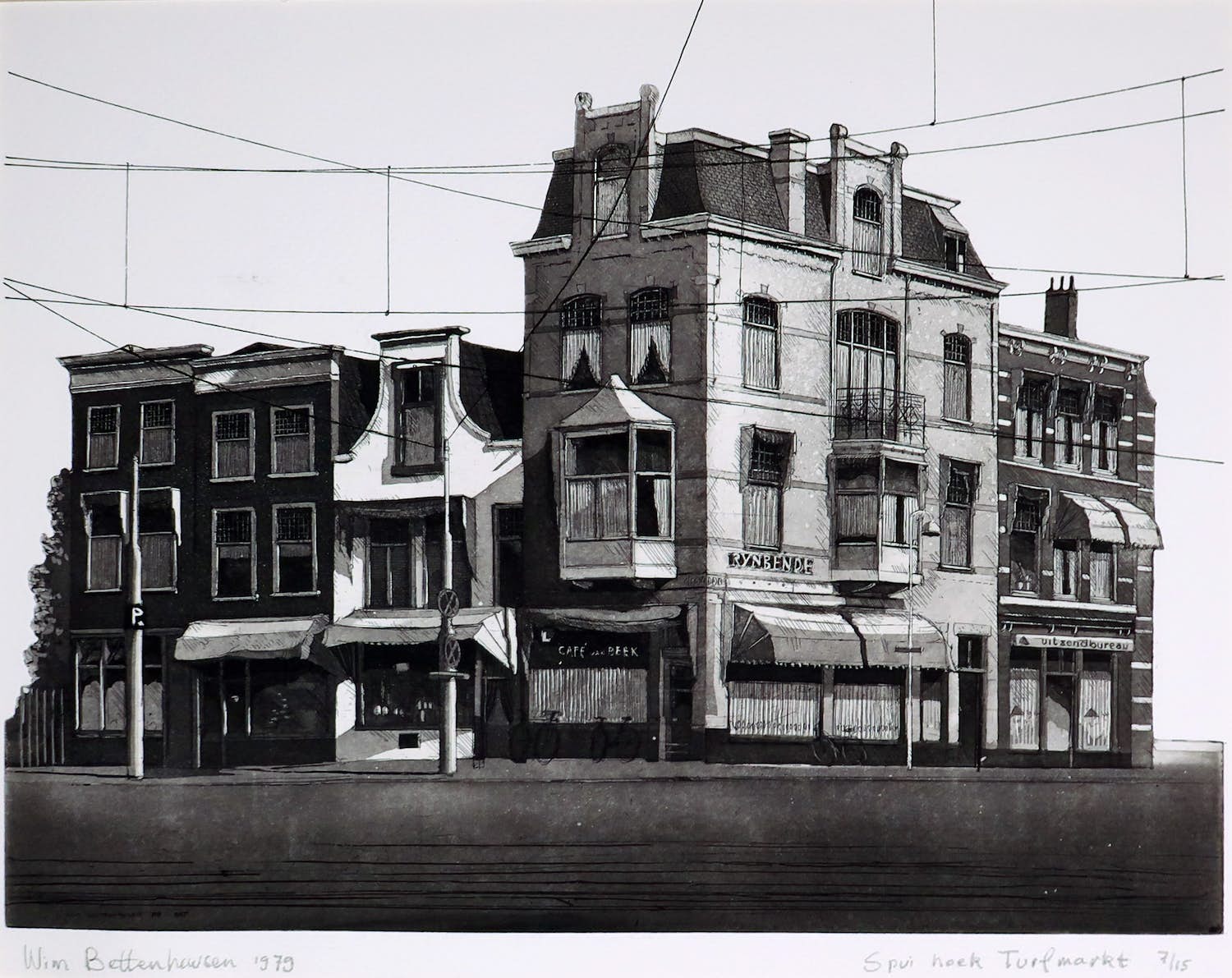 Wim Bettenhausen - Ets en aquatint, Turfmarkt kopen? Bied vanaf 50!