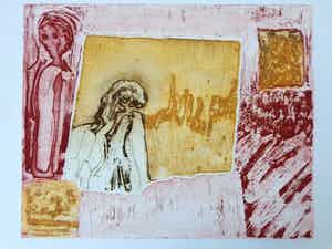 Jan Montyn - ABSTRACTIE / KLEURETS / 50x65cm / SIG / 1994 verkocht voor € 70!