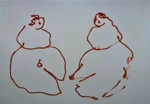 Anton Heyboer - 2 zittende figuren kopen? Bied vanaf 325!