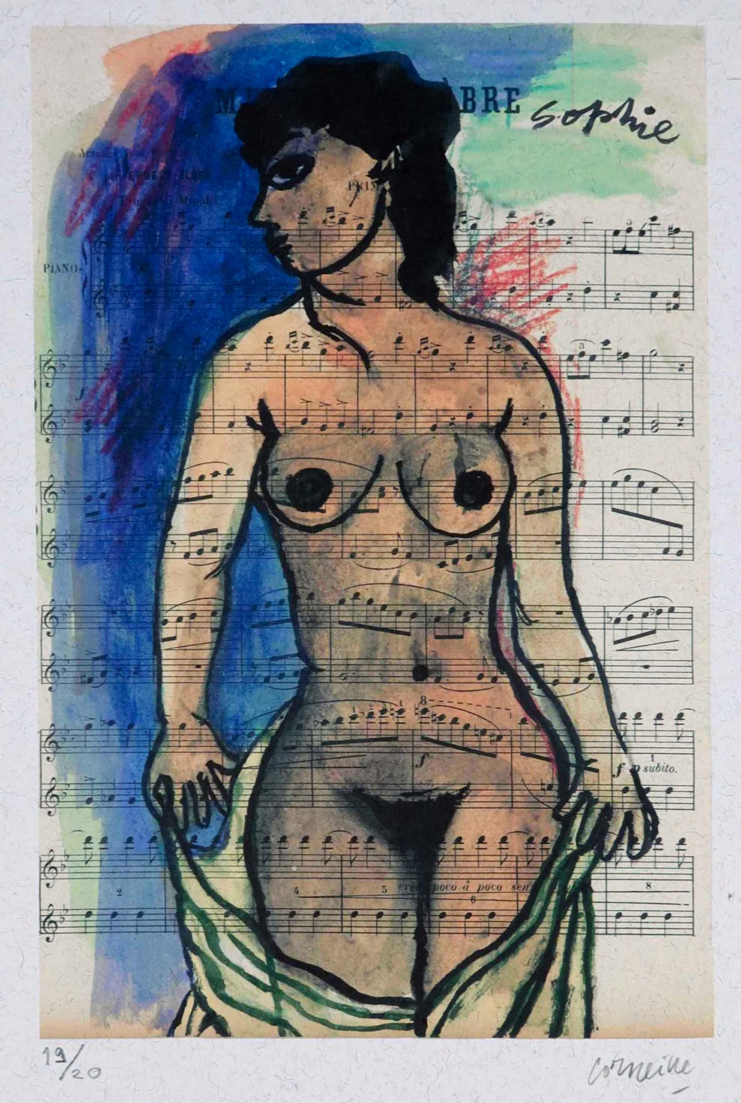 Corneille - Zeefdruk, Sophie verkocht voor € 100!