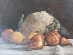 Hubert Bellis - STILLEVEN / bloemkool, met citroen en uien. / Hubert Bellis kopen? Bied vanaf 225!
