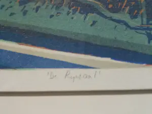Wendelien Schonfeld - Ingelijste houtsnede "De Rijnzaal" Arnhem kopen? Bied vanaf 120!
