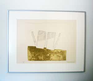 Klaas Gubbels - Litho 'Twee kannen', kleine oplage, prachtig gelijst verkocht voor € 425!