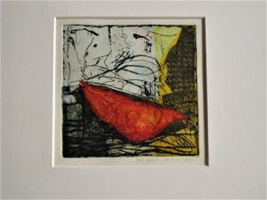 Lukie de Bree - Willem de Kooning Academie - Gesigneerde Zeefdruk "abstracte Compositie" kopen? Bied vanaf 10!