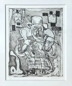 Lucebert - Jägermeister, ets (zeer netjes ingelijst) kopen? Bied vanaf 225!