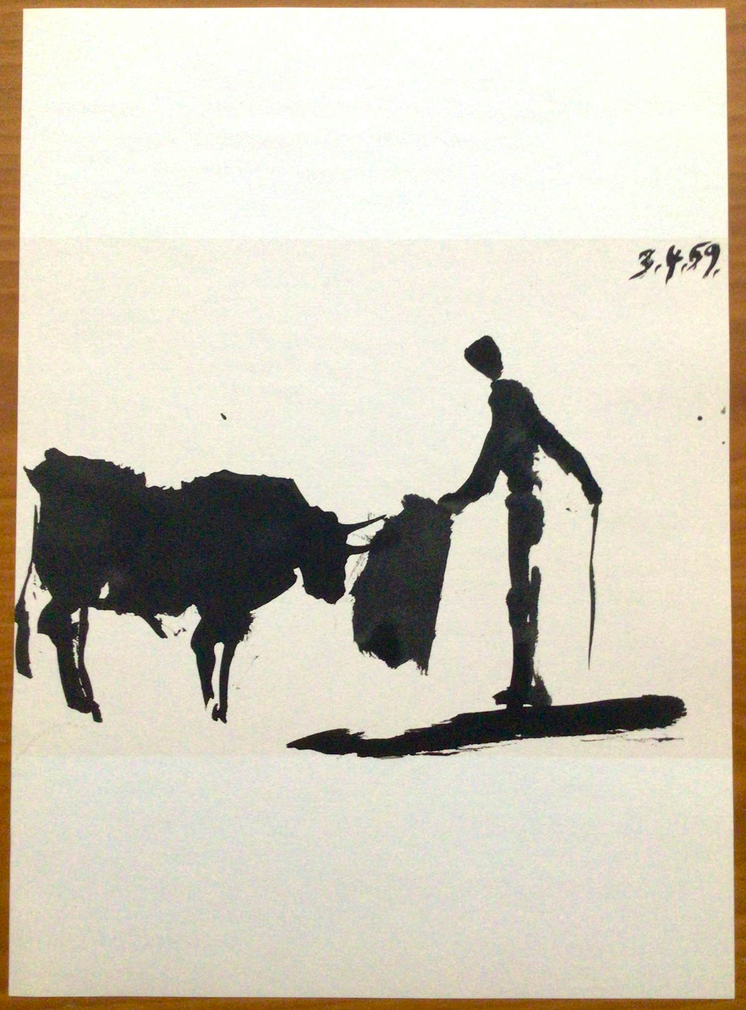Pablo Picasso - Litho - 1959 - Uit serie: "Toros y Toreros" - Oplage 150 ex. - Perfecte staat verkocht voor € 110!