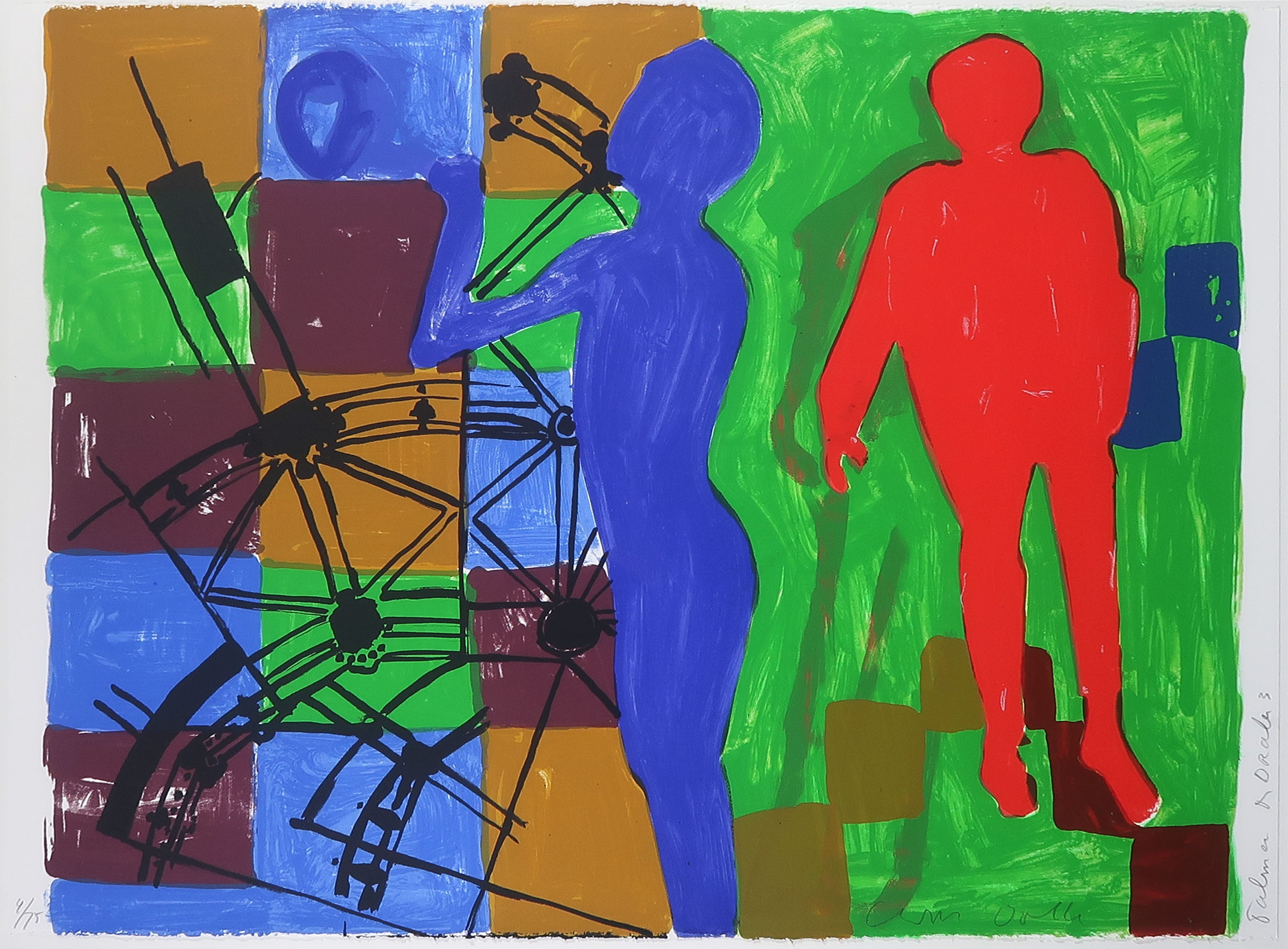 Cees Dolk - Zeefdruk, Talmen en Dralen 3 - Ingelijst  kopen? Bied vanaf 60!