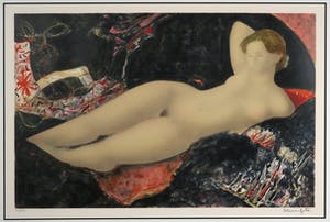 Alain Bonnefoit - Litho, Liggend figuur - Ingelijst (Groot) kopen? Bied vanaf 1!