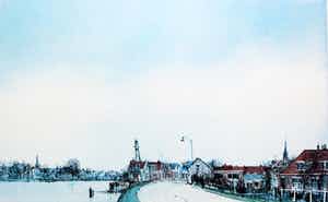 Ciano Siewert - Litho: Hollands landschap verkocht voor € 50!