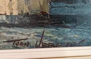 Niet of onleesbaar gesigneerd - Interieur kerk, zeer kleurrijk kopen? Bied vanaf 1!