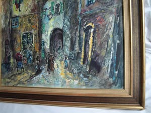 Jan Makkes - Gemengde techniek , GROOT , Stadspoort – ingelijst – 1977 kopen? Bied vanaf 1!