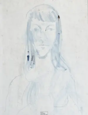 Florent Terence Crommelynck - Großes expressionistisches Porträt von hoher Qualität, ca. 1960 kopen? Bied vanaf 50!