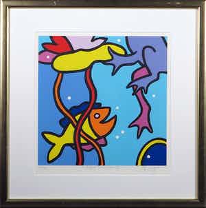 Shunyam - Zeefdruk, Royal summer II - Ingelijst verkocht voor € 50!