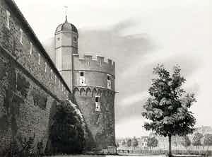 Wim Bettenhausen - ets - 'Wolken boven Pelsertoren' - 1992 (Eigen druk) verkocht voor € 135!