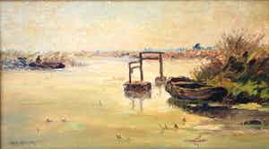 Aris Knikker - Polderlandschap verkocht voor € 175!