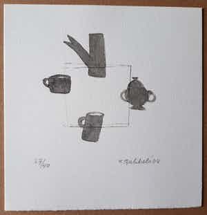 Klaas Gubbels - ingekleurde ets/aquarel oplage 27/40 verkocht voor € 250!