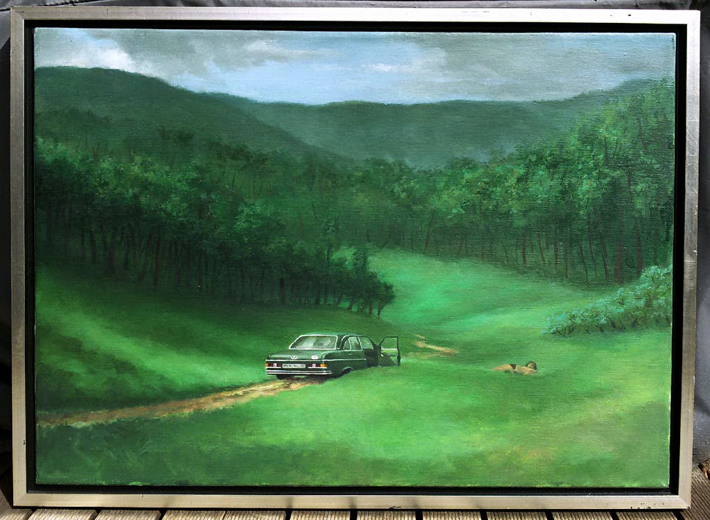 Johannes Hüppi - Im Übelshochtal, olieverf op doek (mooi ingelijst) kopen? Bied vanaf 2950!