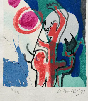 Corneille - kleurrijke zeefdruk - 1991. kopen? Bied vanaf 150!