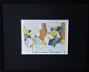 Herman Brood - Ja, ja laat maar (originele tekening), fantastisch gelijst kopen? Bied vanaf 499!