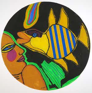 Corneille - Carborundum op geschept papier, l'Argentina, Reine du Tango verkocht voor € 500!