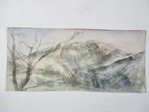 Niet of onleesbaar gesigneerd - 12 x Aquarel/Tekening div. Kunstenaars Landschap kopen? Bied vanaf 1!