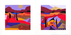 Ronald Boonacker - Lombardije I en II, Italië (Duo) Gratis bezorgd*/Ingelijst verkocht voor € 220!