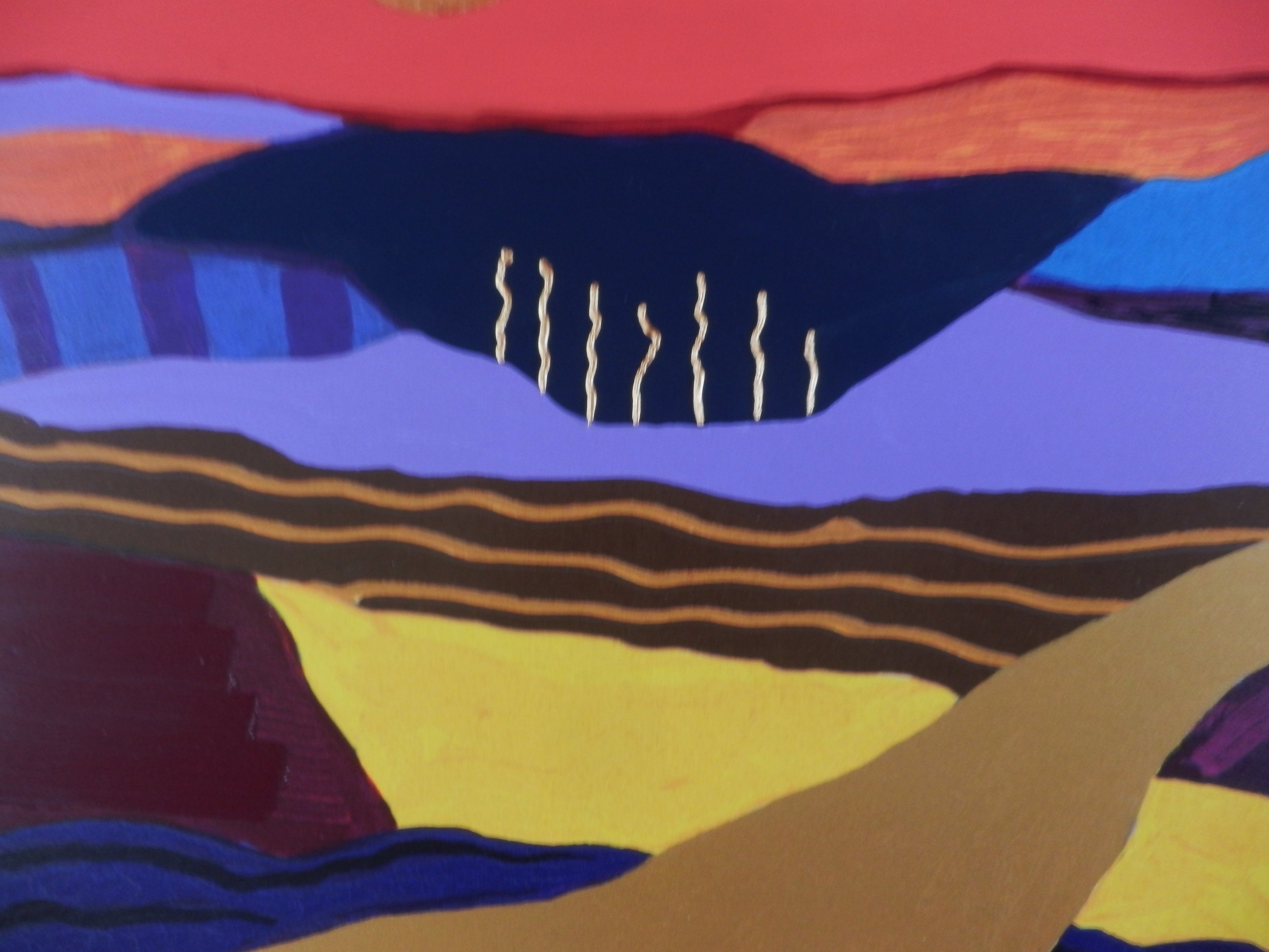 Ronald Boonacker - met Acrylverf opgehoogde Zeefdruk op paneel in fraaie baklijst kopen? Bied vanaf 245!