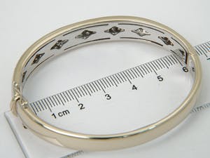 1314 - Schitterende 18 krt wit-goud en diamanten (ca. 3.20 ct!!) slaven-armband kopen? Bied vanaf 2190!