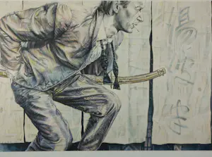 Ed van der Kooy - Gemengde techniek, Samurai - Ingelijst kopen? Bied vanaf 200!