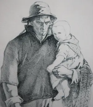 Johannes Heinrich Maria Hubert Rennefeld - gravure naar JOZEF ISRAËLS - kopen? Bied vanaf 1!
