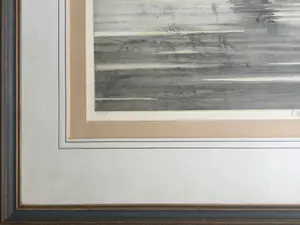 Roger Hebbelinck - Fraai ingelijste kleuren ets met Vlaams herfstlandschap kopen? Bied vanaf 40!